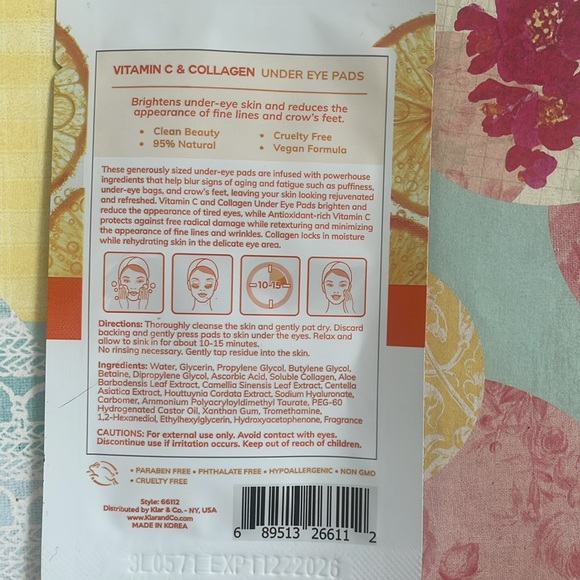 Vitamin C + Collagen Under Eye Masks - Picture 2 of 2